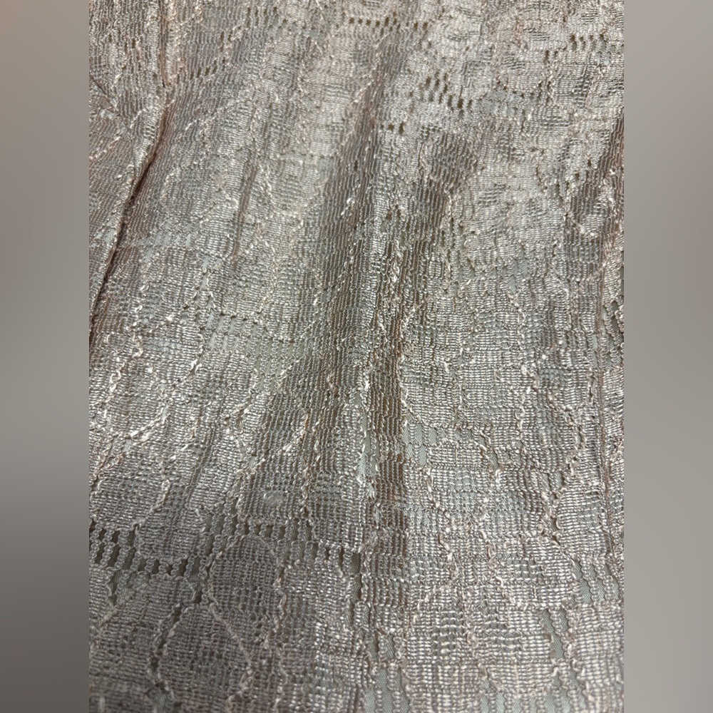 Jessica McClintock Gunne Sax Vintage Size 9 / 10 Lace Mini Sheath Dress Beige - Picture 6 of 6